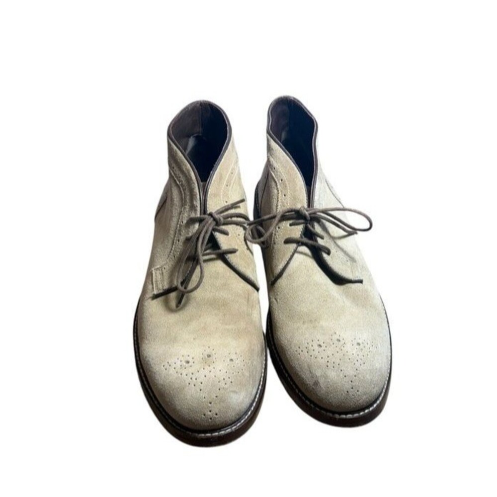 Johnston & Murphy Tan Suede Chukka Boots Mens Size 13 Wingtip 20-2656 Preppy